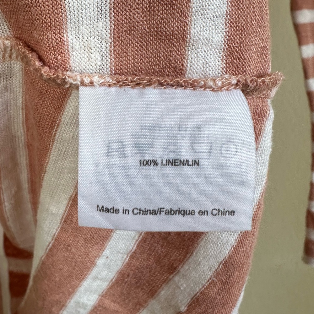 Tory Burch Linen Striped Boatneck Top - Picture 7 of 9